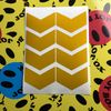 Safe-Tee Reflective YELLOW 3 INCH CHEVRON Road Safety Stickers