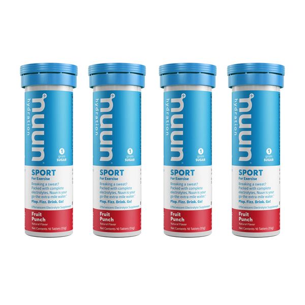 nuun Hydration Fruit Punch Electrolyte Enhanced Drink Tablets (4-Pack of 10)