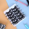 Molain Multi-layered Lashes False Eyelashes Dramatic 25MM Faux Mink Lashes Pack 5 Pairs Wispy Long Thick Fluffy Strip Eye Lashes (style#24)