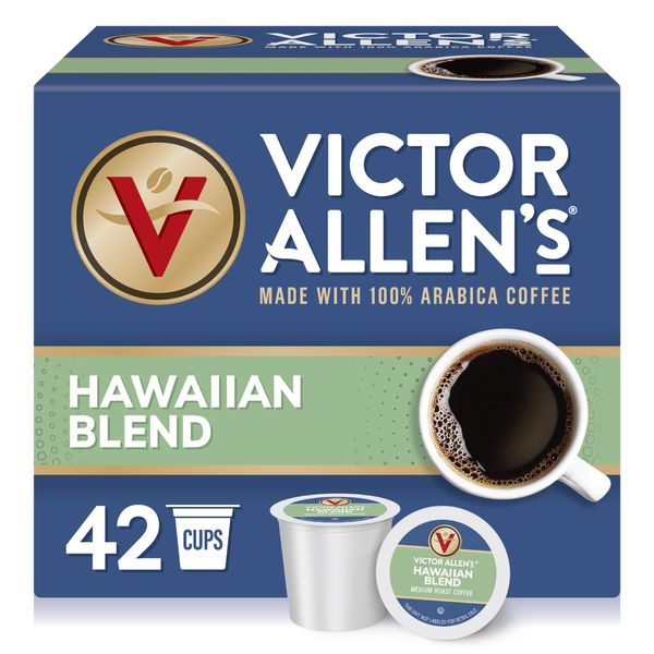 Victor Allen's Coffee Hawaiian Blend, Medium Roast, 42 Count, Single Serve Coffee Pods for Keurig K-Cup Brewers (formerly Kona Blend)