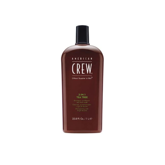 American Crew 3-In-1 Tea Tree Shampoo, Conditioner and Body Wash 1 Liter/33.8oz