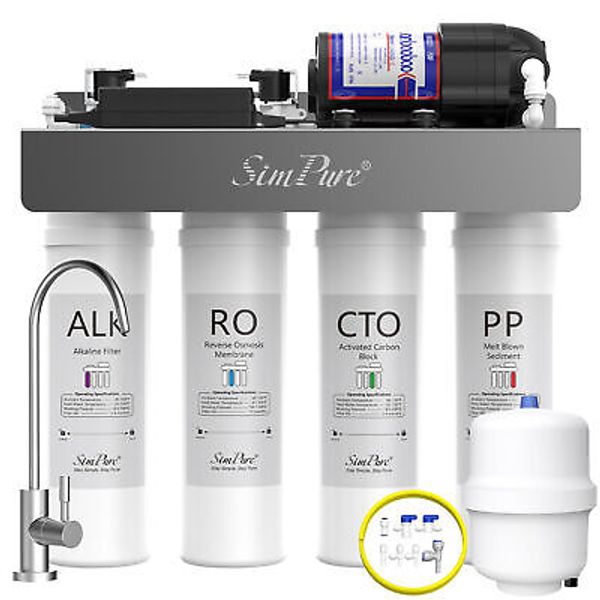 WP2-400GPD UV Alkaline pH+ RO Reverse Osmosis Filter System+Water Pressure Tank