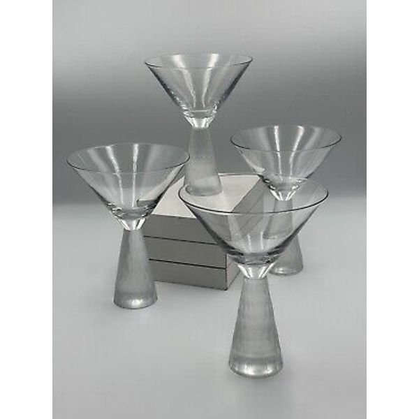 Deco Textured Martini Glass Cocktail Drinks Bar Barware Wedding Gift Home