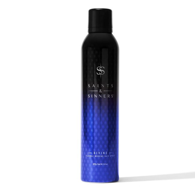 Saints & Sinners Divine Flexible Working Hair Spray for Long-Lasting Volume, Styling, Thickening, Touchable, Brushable, Maximum Hold