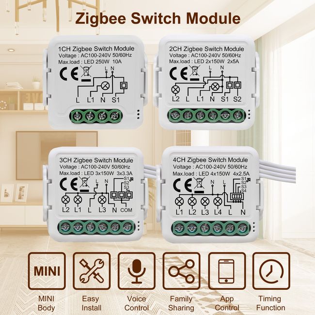 GIRIER Smart Wifi Touch Switch No Neutral Wire Required Smart Home 1/2/3  Gang Light Switch 100-240V Works with Alexa Hey Google - AliExpress