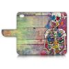 ( For iPhone 8 Plus / 7 Plus ) Flip Wallet Case Cover and Screen Protector Bundle A20325 Sugar Skull Skeleton