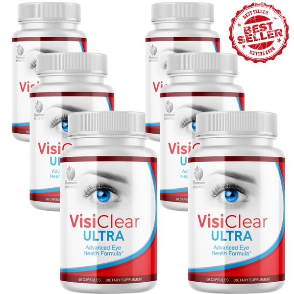 (6- PACK) Visiclear Advanced-Eye Supplement Vision Vitamins- Lutein + Zeaxanthin