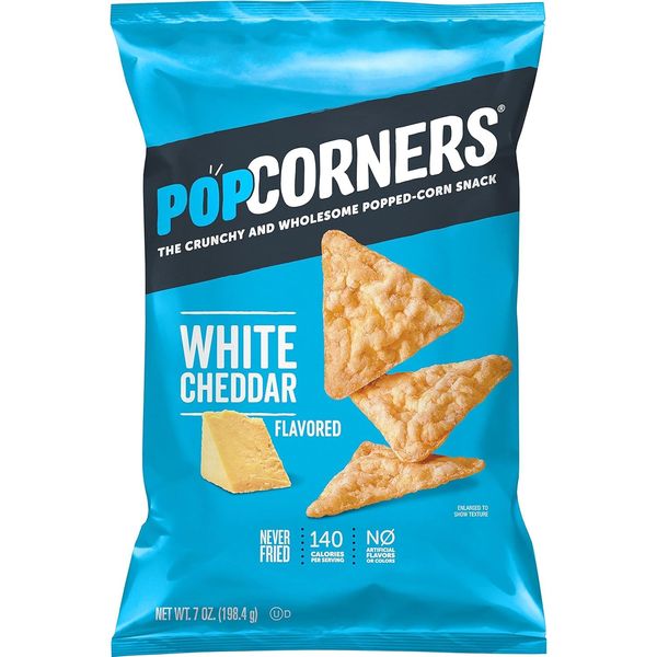 Popcorners Original Cheddar Popped Corn Chips Bag, 7 Ounce