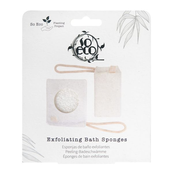 So Eco Exfoliating Bath Sponges - 2 Pack, White (80 40 030)