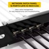 Network Patch Panel, 12 Port 0.5U Rack Mountable CAT6 Patch Panel, Pro Network Mini Patch Pane, Easy to Install, Cable Distinction, No Rust and Durable(RJ45 Straight) (Unshielded 12 Ports)