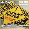 STUDENT DRIVER 4-pack Laminated Removable High Quality Decals FREE SHIPPING