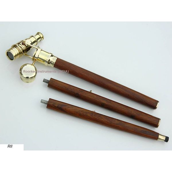 Walking Cane Telescope Harwood Folding Walking Stick