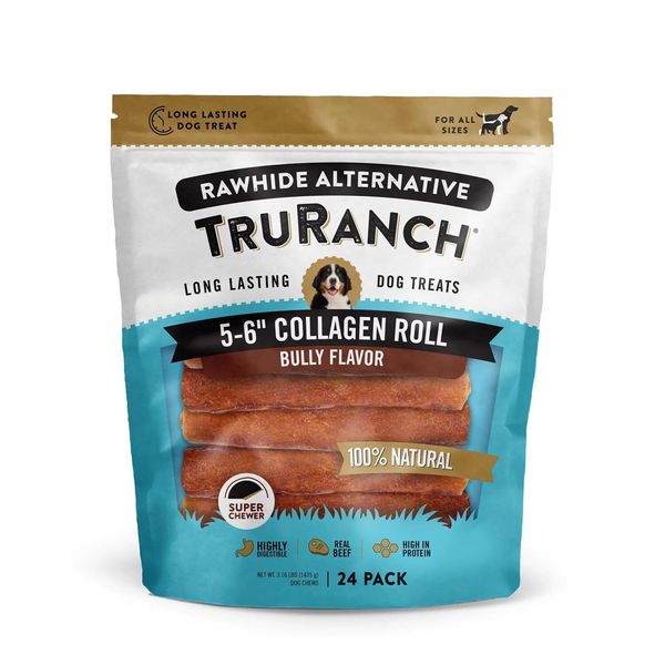 TruRanch Collagen 6" Bully Rolls, 24 Count
