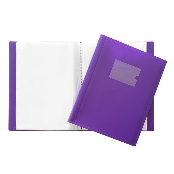 Janrax A4 Purple Flexible Cover 150 Pocket Display Book - Presentation Folder