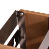 Wooden Pen Stand, Storage Case, Silver