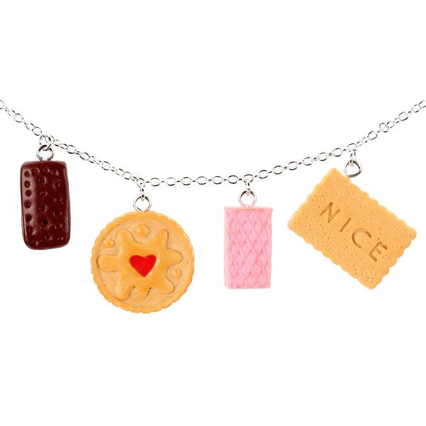 bluebubble BISCUIT BREAK Charm Necklace on Gift Card