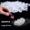 CINRA Tattoo Ink Caps, 500Pcs Tattoo Ink Cups #17 Disposable Plastic Pigment Tattoo Ink Caps Cups with Base Tattoo Permanent Makeup Container Cap Large Pigment Caps for Tattoo Ink, Tattoo Supplies