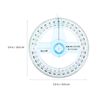 Hemobllo 360° Protractor - 5 Pcs 360 Degree Swing Arm Protractor Plastic Circle Protractor with Swing Arm Protractor Ruler Drafting Tools Circular Protractor Set for Geometry