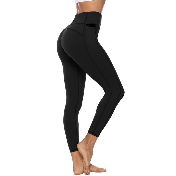 Persit Sporthose Damen, Sport Leggins für Damen Yoga Leggings Yogahose Sportleggins Schwarz-Size 40 (Herstellergröße: M)