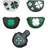 Golf Headcover Putter Cover Odyssey Red Small Mallet Magnetic Clover Pattern (Green)