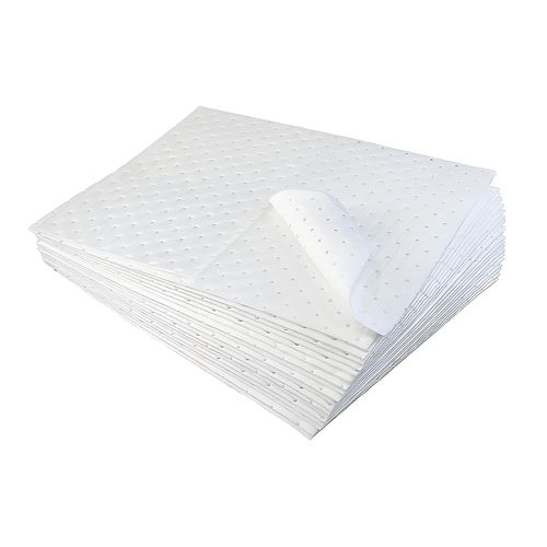 SHMZK 20 PCS Spill Absorbent Pads, 15" x 20" Premium Oil Absorbing Mats for Absorbing Protecting Garage Basement, White Reusable Absorbing Heavy Weight Oil-Only Absorbent Mat Pad