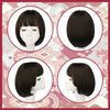 FESHFEN 6628A Bob, Short, Princess Cut, Full Wig, Women's Wig, Straight, Natural, Halloween, Small Face, Harajuku Style, Bangs, Daily Use, Heat Resistant