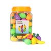 60 Pack Plastic Fruit Shaped Filled with Powder Candy