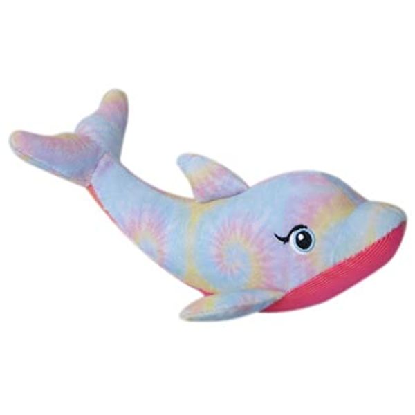 The Petting Zoo, Dolphin Stuffed Animal, Gifts for Girls, Ocean Animals, Tie Dye and Sparkle Dolphin Plush Toy, 9 Inches