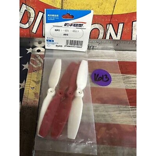 ABS QX2  Props Propellers Main Blades for: RC Drone Accessories 4pc. Red & White