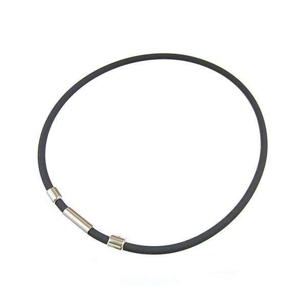 Silicone Necklace tg-492 Black SOBON 2 Magnetic Clasp Magnetic Sports Necklace Germanium Magnetic Necklace