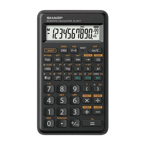 Sharp EL-501T-X Scientific Calculator, Simple & Compact, 73 Functions Introductory Machine, Pythagoras Scientific Calculator, Entry Model