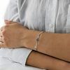 Silverly Women's 925 Sterling Silver Thin Filigree Key Stackable Bangle Bracelet