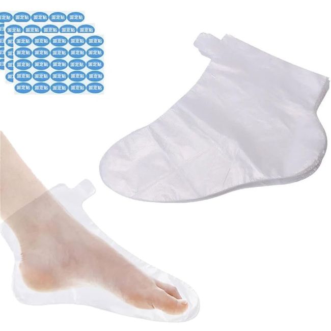 Liners Hand or Foot Disposable Thermal Heated Mitt,Clear Plastic Disposable Booties Paraffin Bath Liners,for Foot Pedicure Hot Spa Wax Treatment Foot Covers Bags(100Piece)