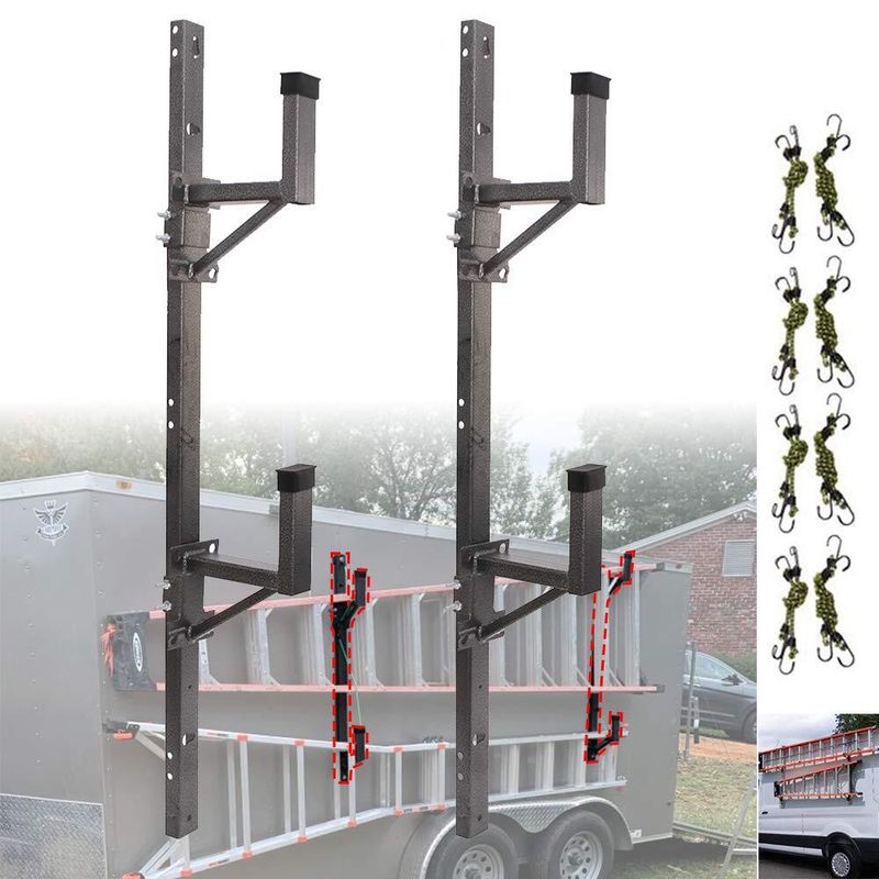 Adjustable Trailer Side Ladder Rack for Enclosed Trailers Exterior Wall ...