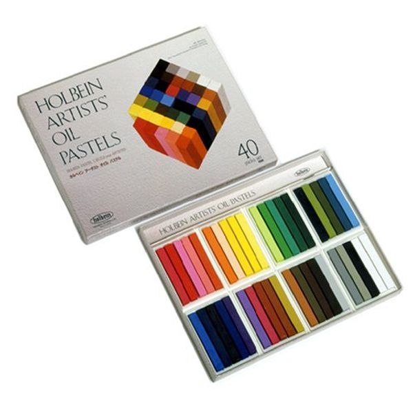 Holbein Artist Oil Pastel Set of 40 Colors in Cardboard Box