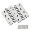 Hardbase Metal Flat Hinge Hinge, Stainless Steel, 2 Pieces (FlatHinge-4inch)