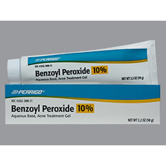 Benzoyl Peroxide 10% Acne GEL Aqueous 3.1oz ( 90 gm ) PERRIGO - PHARMACY GRADE