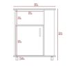 Kitchen service Cart with Spice Rack in White - Engineered Wood