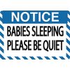 Graphical Warehouse Notice Babies Sleeping Floor Sign-26