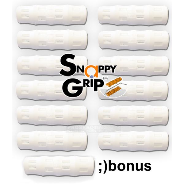 SNAPPY GRIP Ergonomic Replacement Bucket Handles 12 WHITE + BONUS