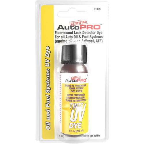 InterDynamics Certified Auto Pro Oil and Fuel System UV Dye Leak Detection for Cars & Trucks & More, 1 Oz, 374CS, Universal