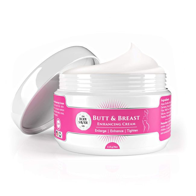 Body Saver Butt Enhancement Cream, 100% Natural Herbal Extracts for Bigger Butt, Buttock Tightening and Butt Fuller, Multi Effects Breast Enhancement Cream for Firming and Lifting Breast.