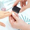 100 Pcs Mini Nail Buffer Blocks 180/100 Grit Sandwich Nail Buffer Washable for Nail Care(Black)