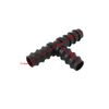 Briny River 4pcs Tee Hose Joiner Pipe Hose 16mm Drip Irrigation Pipe Fitting Black