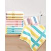 Striped Cotton Washcloths Small Towels Set, 12 Pack Bath Washcloths for Your Face and Body 13 x 13 Inches, Face Cloths for Washing Face, 3 Colors Wash Cloths Face Towels for Bathroom