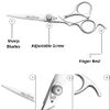 Wishbeauty 6.5" Professional Hairdressing Scissors Barber Shears Silver Set of 2 Left Handed