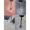 Masonry Drill Bit Set 100Pcs 1/4" Carbide Tip Golden Flute Drill Concrete Stone