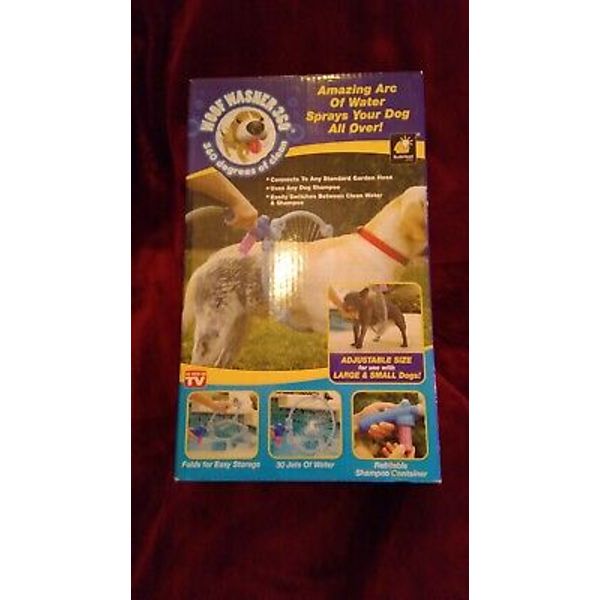 Woof Washer 360 Pet Dog Bathing Adjustable Ring Cleaner - Garden Hose - New