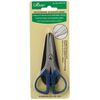 Clover Patchwork Scissors: Mini, Steel, Silver/Blue, 1,4.5in