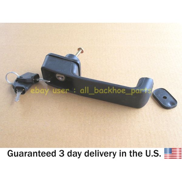 JCB BACKHOE - DOOR HANDLE WITH 2 KEYS (PART NUMBER 123/06547 701/45501)